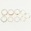 9 Pcs/Set Shell Love Wave Pattern Hollow Double Layer Personality Ring Inlaid Exquisite Butterfly Diamond Series