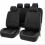 Universal Fits 9pcs Car Seat Cover Airbag and Split Bench Compatible Fit for Kia Toyota Renault logan Ford Focus ,Full Black