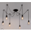 Attic modern white/black gloss chandelier 6-arm retro adjustable Edison bulb art spider ceiling light fixture