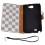 Chequer Gird Pattern PU Leather Case with Two Credit Card slot For Samsung Galaxy Note II N7100