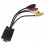 male VGA TV S-Video+3 RCA Female