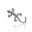 3D gecko metal universal sticker car logo
