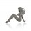Universal 3D Cool Girl metal sticker car logo