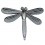 3D dragonfly mark sticker