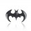 3D bat metal universal sticker car logo