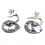Silver Snake Shape Earrings