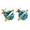 Blue Starfish Earrings