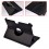 360° Rotating Lichi PU Leather Case with Holder for Samsung Galaxy Tab N8000 (Black)  