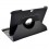 360° Rotating Lichi PU Leather Case with Holder for Samsung Galaxy Tab N8000 (Black)  