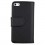 Plain PU Wallet Case Stand Holder Cover for Apple iPhone 5S